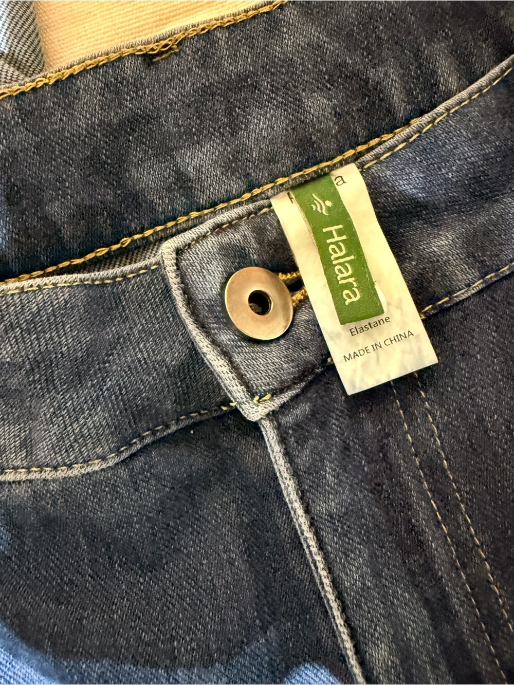 Halara Women's Dark Blue wide leg cuffed jeans